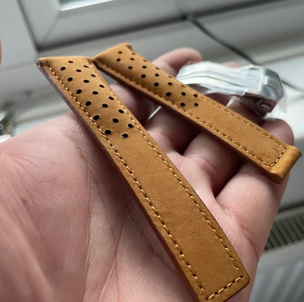 VERSACE PALAZZO VECQ00418/118 Brown Leather Watch Strap 17mm Compatible