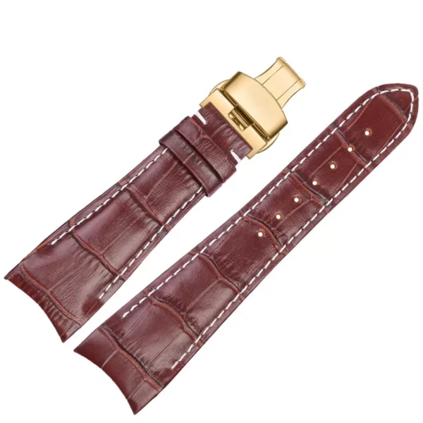 VERSACE VFE130012 Brown Leather Strap with Gold Buckle 24mm Compatible
